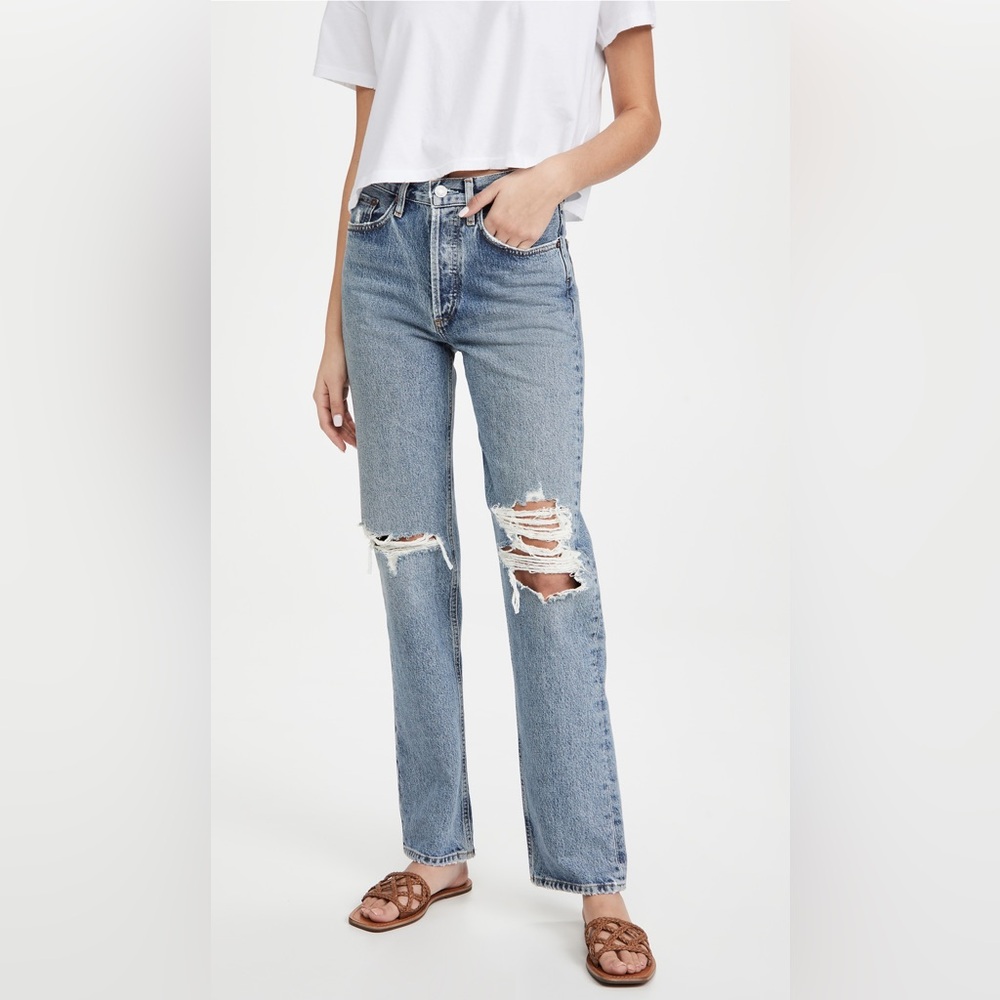 AGOLDE
Lana Mid Rise Vintage Straight Jeans
Backdrop, 28